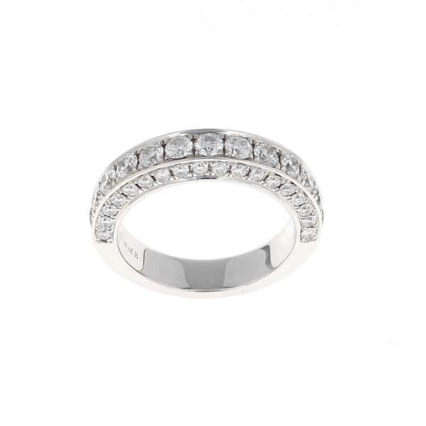 3 Sided Micro Pave 1/2 Way Diamond Band (1.50CTW)