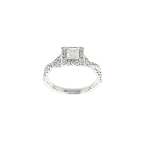 Princess Halo Complete Engagement Ring (0.82CTW)
