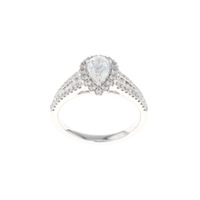 Load image into Gallery viewer, Pear Halo Complete Engagement Ring (0.99CTW)