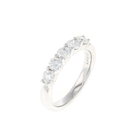 Five Stone Round Diamond Shared Prong Ring (1.01CTW)