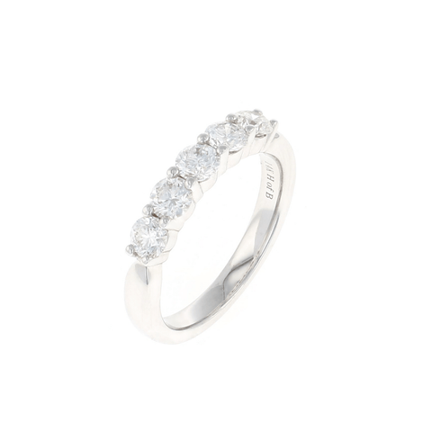 Five Stone Round Diamond Shared Prong Ring (1.01CTW)
