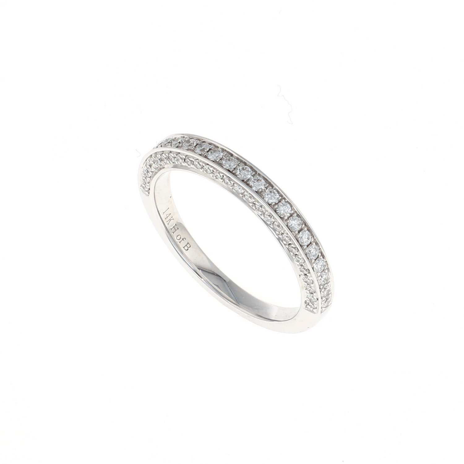 3 Sided Pave 1/2 Way Diamond Band (0.45CTW)