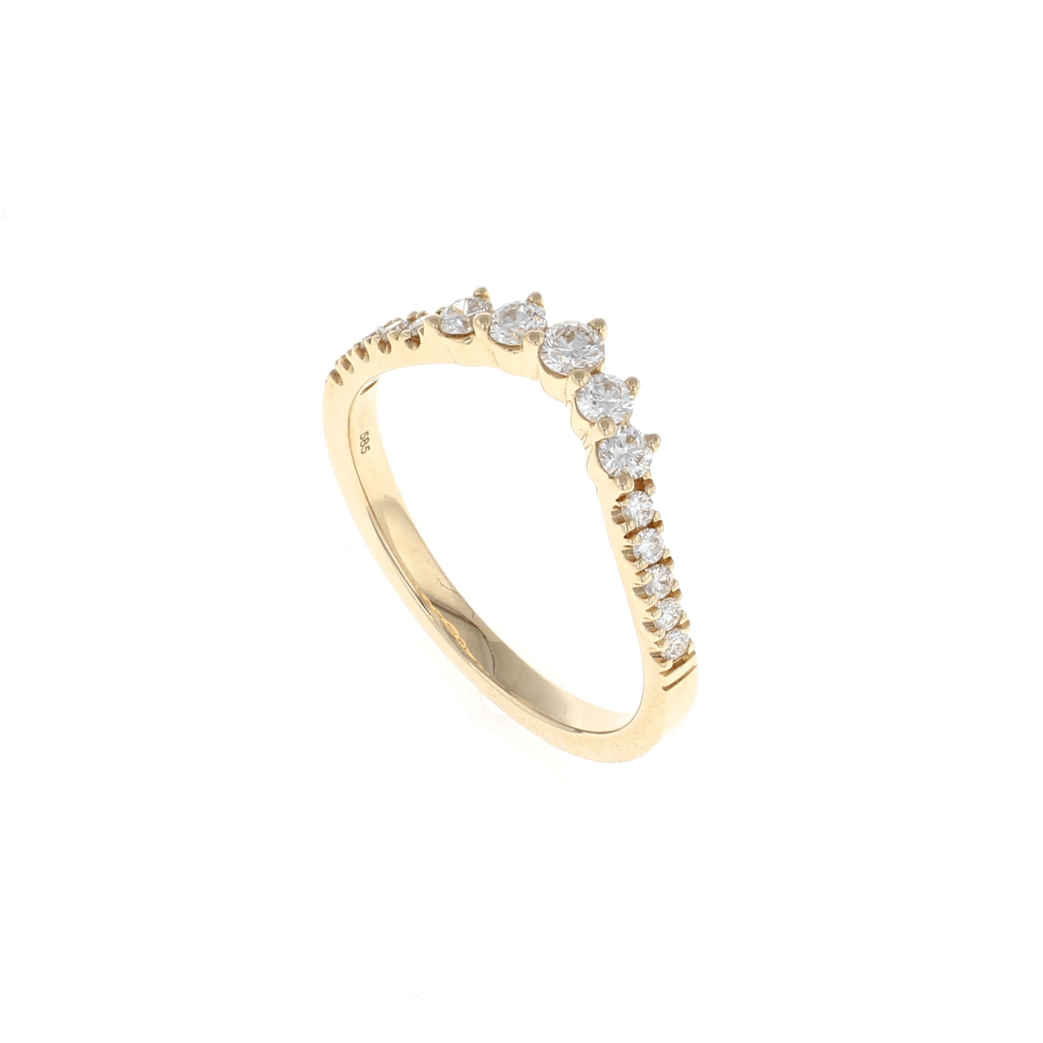 Diamond Shared Prong Contour Band (0.34CTW)