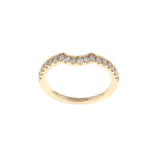 Load image into Gallery viewer, 1/2 Way Pave Diamond Contour Band (0.36CTW)