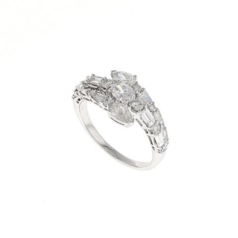 Three Row Diamond Statement Ring (1.18CTW)