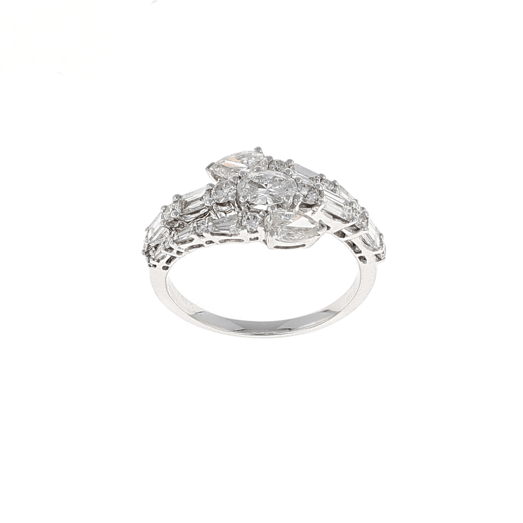 Three Row Diamond Statement Ring (1.18CTW)