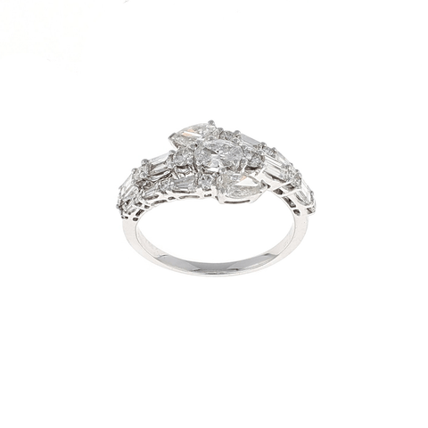 Three Row Diamond Statement Ring (1.18CTW)