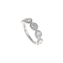 Load image into Gallery viewer, Five Stone Oval Diamond Halo Pave Ring (1.70CTW)