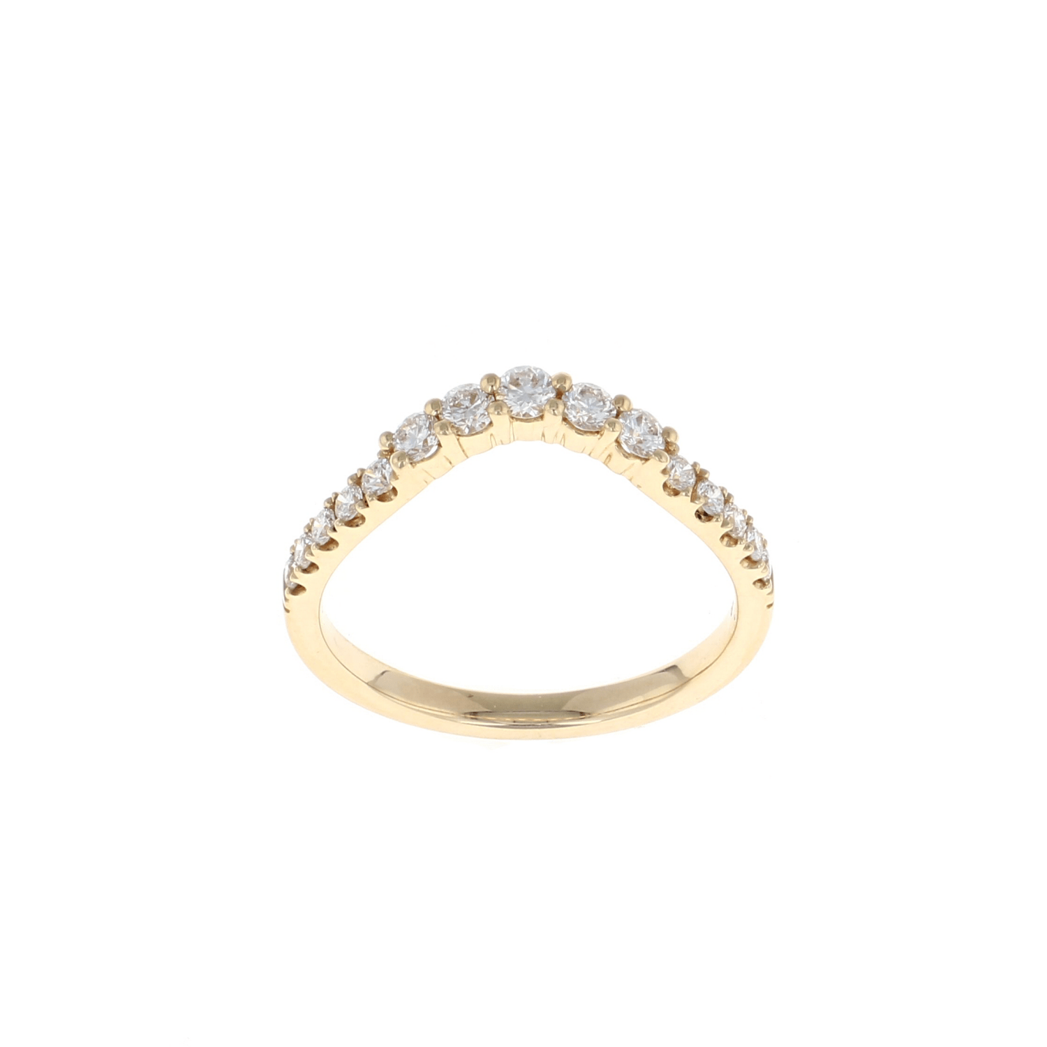 Ladies Diamond Shared Prong Contour Band (0.37CTW)