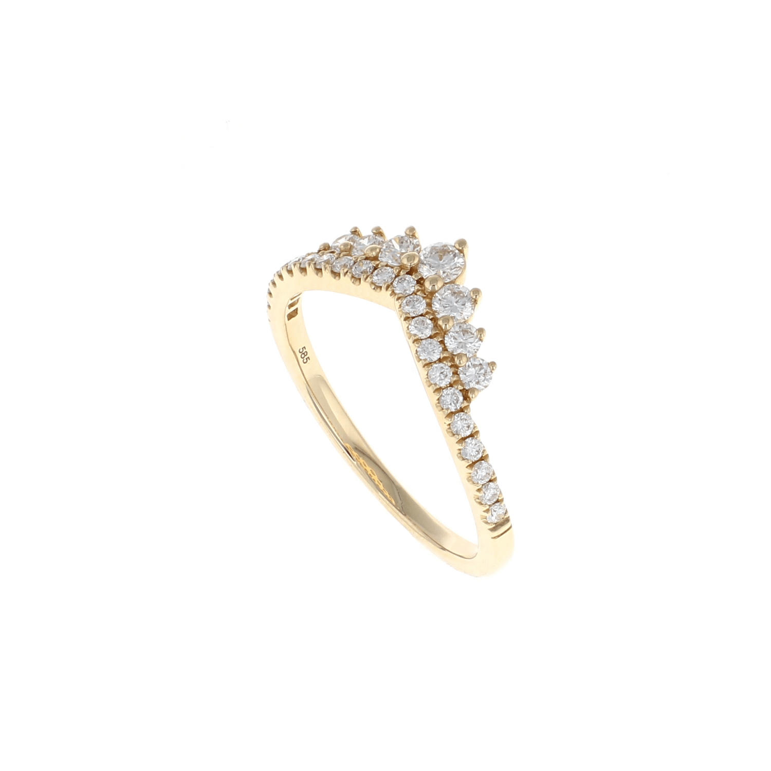 Diamond Shared Prong Contour Band (0.43CTW)