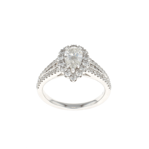 Pear Halo Complete Engagement Ring (1.37 CTW)