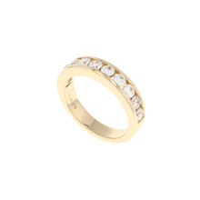 Load image into Gallery viewer, 14K Yellow Gold 1/2 Way Channel Set Diamond Band (1.01CTW)
