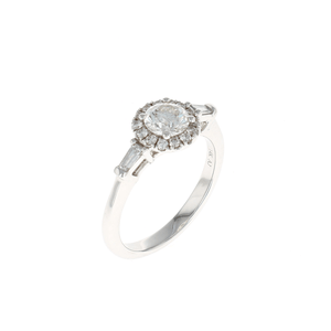 Round Halo Complete Engagement Ring (1.06CTW)