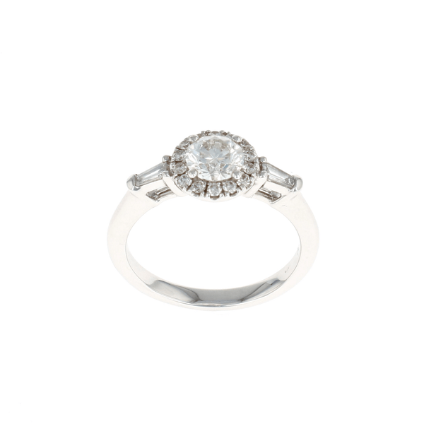 Round Halo Complete Engagement Ring (1.06CTW)