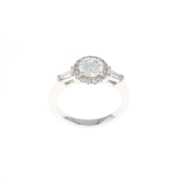 Round Halo Complete Engagement Ring (1.43CTW)