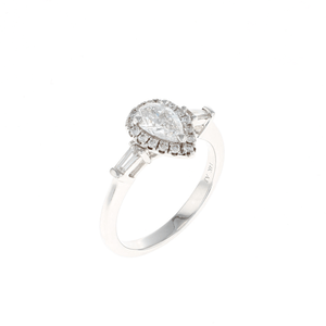 Pear Halo Complete Engagement Ring (1.03CTW)