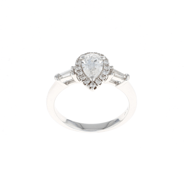 Pear Halo Complete Engagement Ring (1.03CTW)
