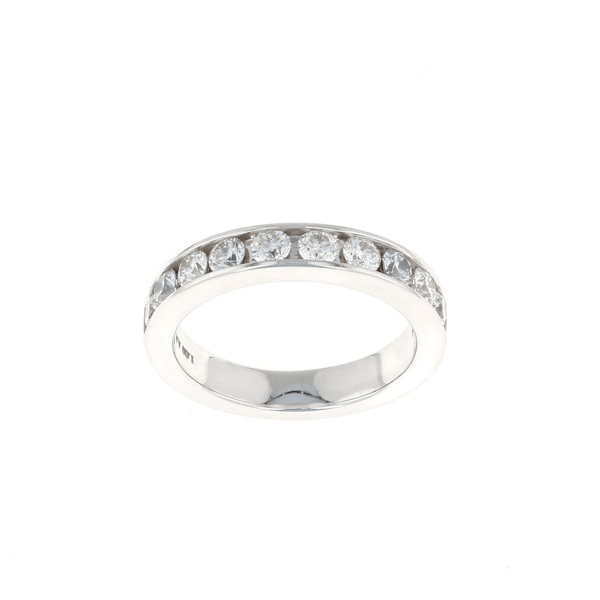 14K White Gold Channel Set Diamond Band 1.00CTW