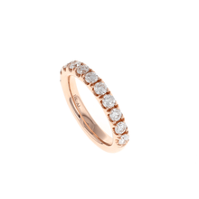Load image into Gallery viewer, 14K Rose Gold 1/2 Way Pave Diamond Band (1.00CTW)