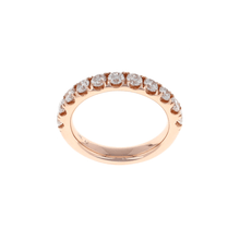 Load image into Gallery viewer, 14K Rose Gold 1/2 Way Pave Diamond Band (1.00CTW)