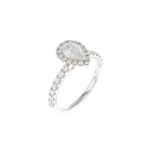Pear Halo Complete Engagement Ring (1.29CTW)