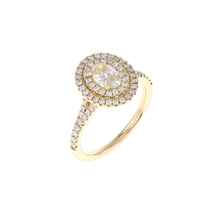 Load image into Gallery viewer, Oval Double Halo Complete Engagement Ring (0.94CTW)