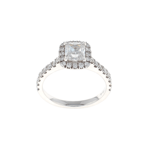 Cushion Halo Complete Engagement Ring (1.58CTW)