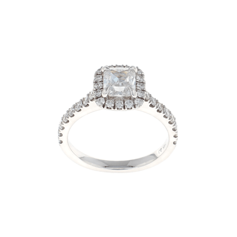 Cushion Halo Complete Engagement Ring (1.58CTW)