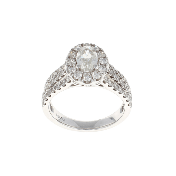 Oval Halo Complete Engagement Ring (1.94CTW)