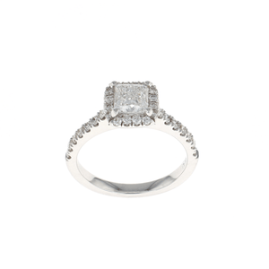 Cushion Halo Complete Engagement Ring (1.46CTW)