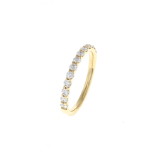 Load image into Gallery viewer, 18K Yellow Gold 1/2 Way Pave Diamond Band (0.52CTW)