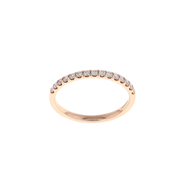 18K Rose Gold 1/2 Way Diamond Band (0.26CTW)