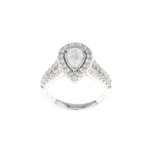 Pear Halo Complete Engagement Ring (1.50CTW)