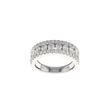 Load image into Gallery viewer, 14K White Gold 3 Row Multi Pave Channel Diamond Band 1.50CTW