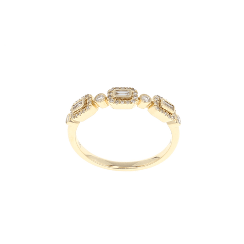 Emerald Cut Diamond Halo Fashion Ring (0.25CTW)