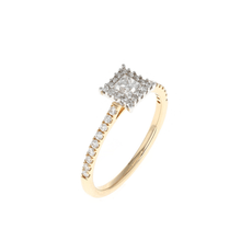 Load image into Gallery viewer, Princess Halo Complete Engagement Ring (0.52CTW)