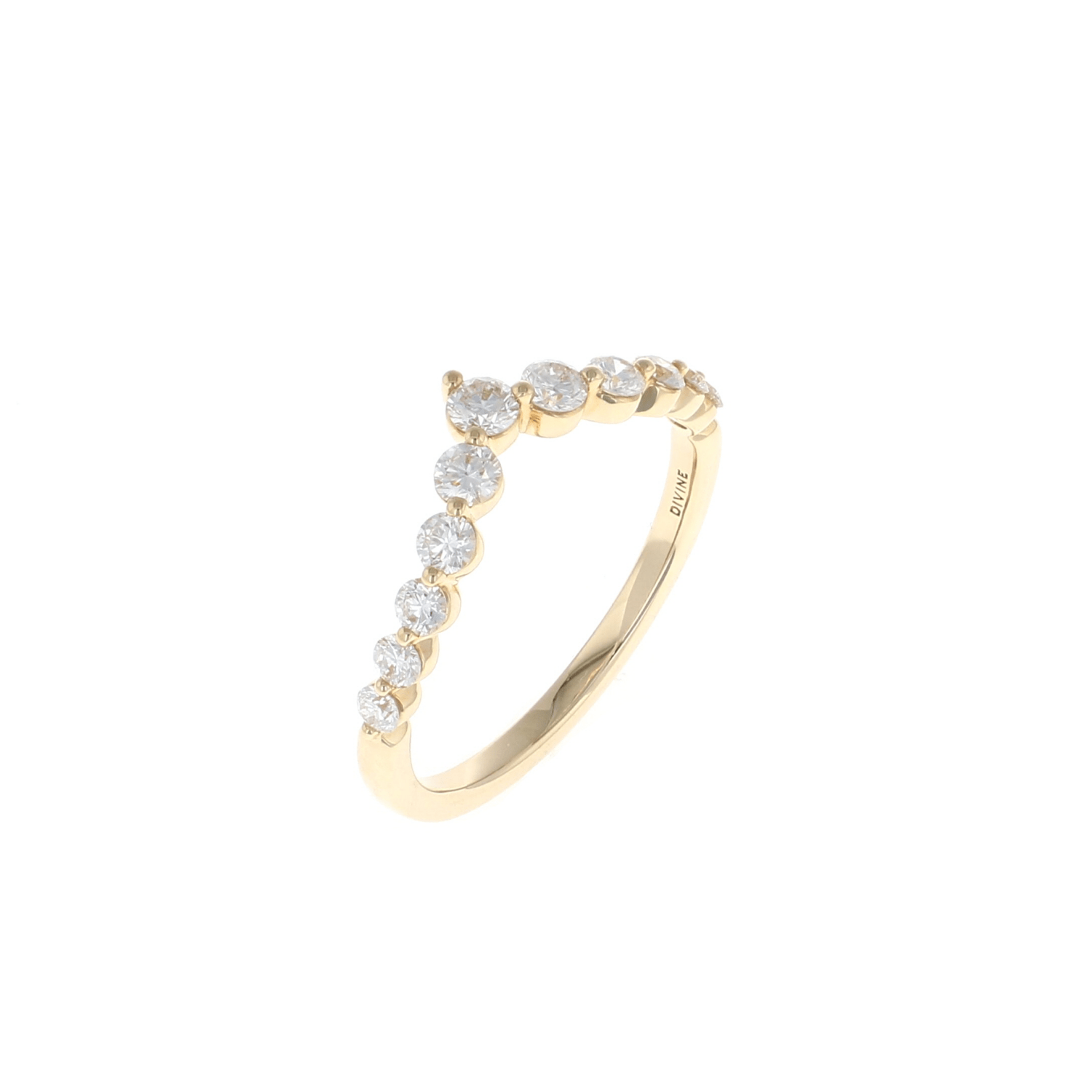 Diamond Single Prong Contour Band (0.50CTW)