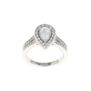 Pear Halo Complete Engagement Ring (1.00CTW)