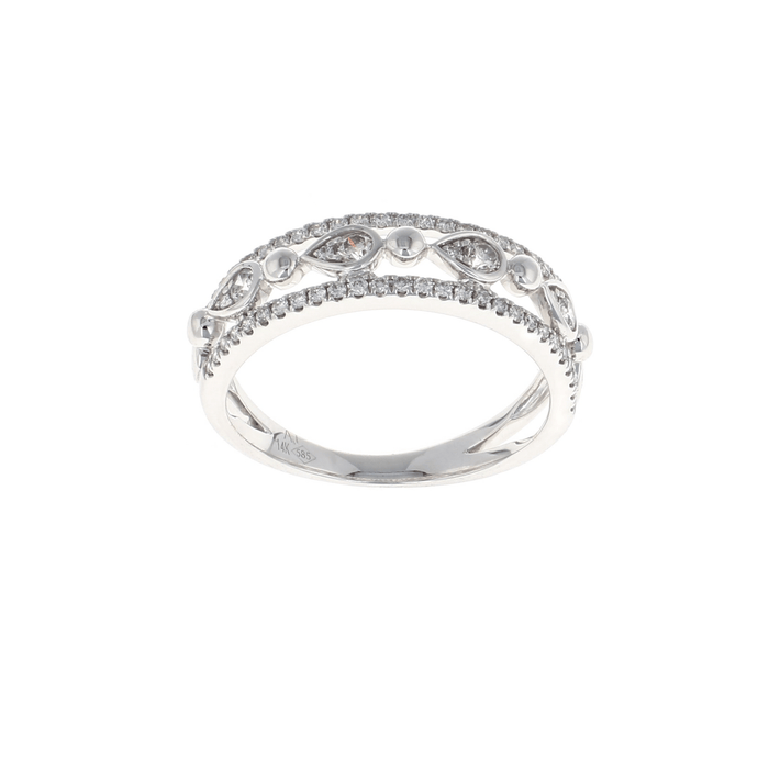 3 Row Pave Diamond Fashion Ring (0.39CTW)