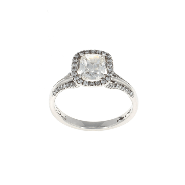 Cushion Halo Complete Engagement Ring (1.45CTW)
