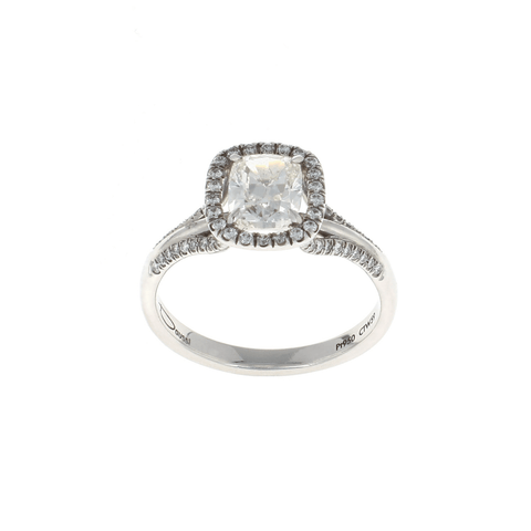 Cushion Halo Complete Engagement Ring (1.45CTW)