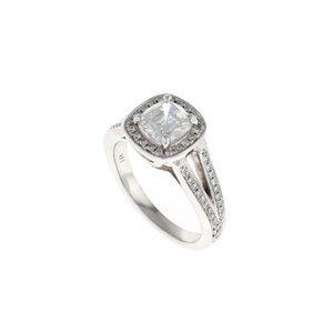 Cushion Halo Complete Engagement Ring (1.30CTW)