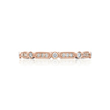 Load image into Gallery viewer, Tacori 18k Rose Gold Sculpted Crescent Diamond Wedding Band (0.15 CTW)
