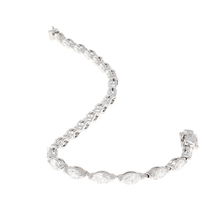 Load image into Gallery viewer, Estate 18K White Gold 4.62CTW East West Marquis Diamond Tennis Bracelet
