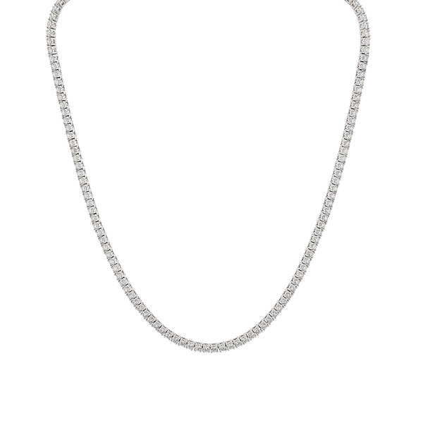 Diamond Tennis Necklace 8.42CTW 14K White Gold