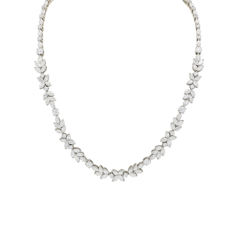 Estate Tiffany & Co. 15.94CTW Diamond Platinum Necklace