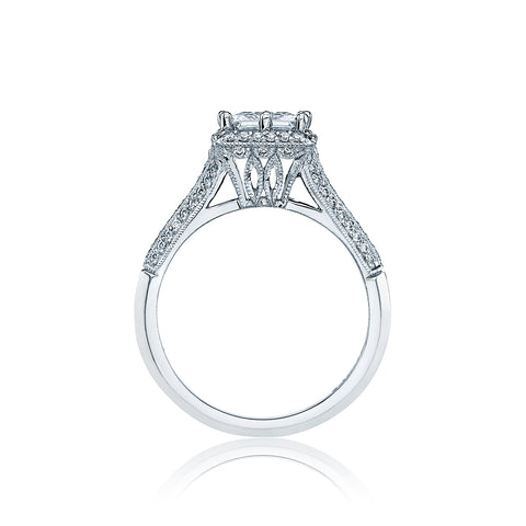 Tacori 18k White Gold Simply Tacori Princess Diamond Engagement Ring Setting (0.34 CTW)