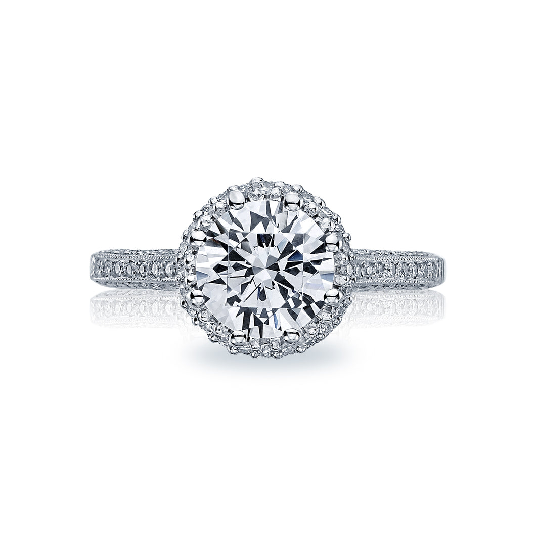 Tacori 18k White Gold Simply Tacori Round Diamond Engagement Ring (0.5 CTW)