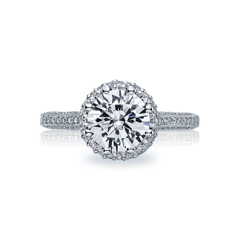 Tacori 18k White Gold Simply Tacori Round Diamond Engagement Ring Setting   (0.5 CTW)