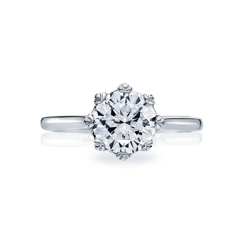 Tacori 18k White Gold Simply Tacori Round Diamond Engagement Ring Setting (0.06 CTW)